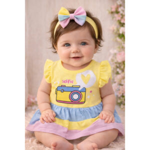 Vestido bebê menina Selfie blogueirinha Roupa de Bebê Menina verão calor