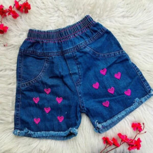 Shorts infantil de menina corações lindo