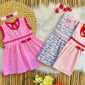 Vestido de Bebê menina + tiara Passeio Chique