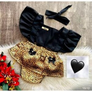 Alternative view of Romper Body Bebe Menina Luxo Festa Vestidinho Mesversario oncinha