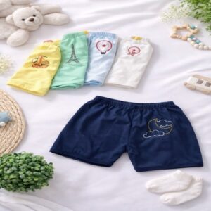 Kit 3 shorts de bebê menino 100% algodão estampas diversas