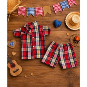 Conjunto de menino xadrez festa junina