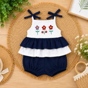 Alternative view of Conjunto Blusa Batinha + Short Bebê Menina Estilo Blogueira verão calor