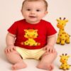 Conjunto de bebe menino girafinha 3 a 6 meses fofura