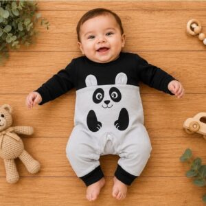 Macacão de bebê menino estamapado Fazendinha Chique Inverno
