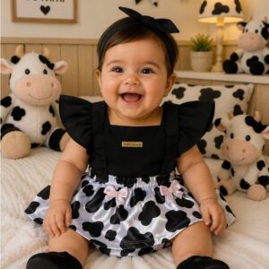 Jardineira Romper temático Bebê Menina Body Temático Book Festa Mesversário