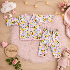 Pijama de Bebê Menina Estampado Fashion de Inverno