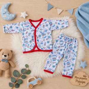 Pijama de Bebê Menino Estampado Inverno Fofo