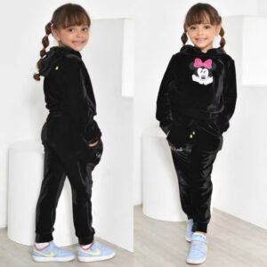 Conjunto infantil menina Plush estilo blogueirinha moda inverno Minnie