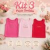 Kit Com 3 Camisetas Regata Bebê Menina Camisetinha Regata Bebe Menina 100% algodão