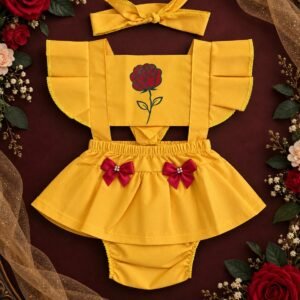 Alternative view of Jardineira Romper Fashion Bebê Menina Bela e a Fera