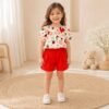 Conjunto de menina infantil short + Blusa ciganinha Moda blogueirinha luxo verão