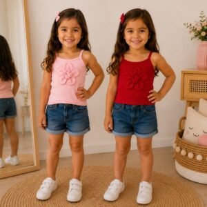 Blusa Infantil Menina flor Fashion Delicado