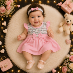 Vestido de Bebê Menina Fashion Delicado Gatinha