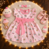 Vestido de Bebê Menina Blogueirinha + Laço de cabelo Cupcake