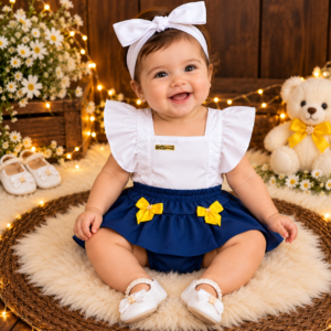 Romper Bebê Menina Fashion Mesversario Tematico Estiloso
