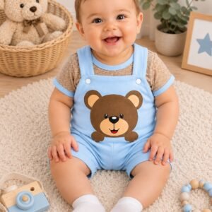 Alternative view of Kit Jardineira + Camiseta para Bebê Menino Fofo Urso