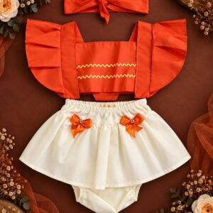 Alternative view of Jardineira Romper Bebê Menina Temático Mesversario Moana