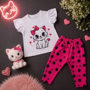 Alternative view of Conjunto de Bebê Menina Fashion Gatinha Blogueirinha