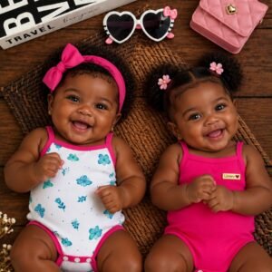 Kit 2 Body Bebê Menina Fashion Estampado Blogueirinha
