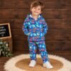 Conjunto Infantil de Menino Dinossauros com Capuz e Calça Estampada