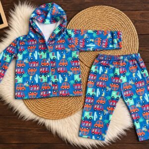 Alternative view of Conjunto Infantil de Menino Dinossauros com Capuz e Calça Estampada